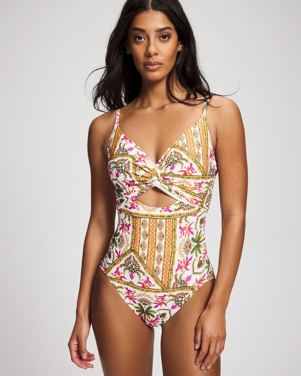Soma Swim Twist-Front Keyhole One-Piece | Soma